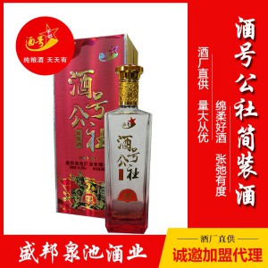 酒號公社宴請款 白酒代理招商 盛邦泉池酒業 代理價格面議