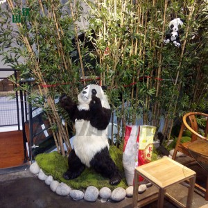 仿真熊貓 園林景區商場擺件 動物生態場館博物館 影視道具