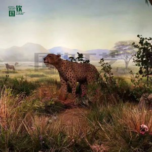 仿真金錢豹模型 仿真毛皮動物擺件 工藝禮品