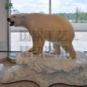 仿真北極熊 創意皮毛工藝品 國欽皮毛動物加工定制