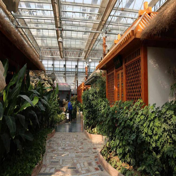 陽光休閑餐廳溫室 陽光板溫室大棚 翔浩農業