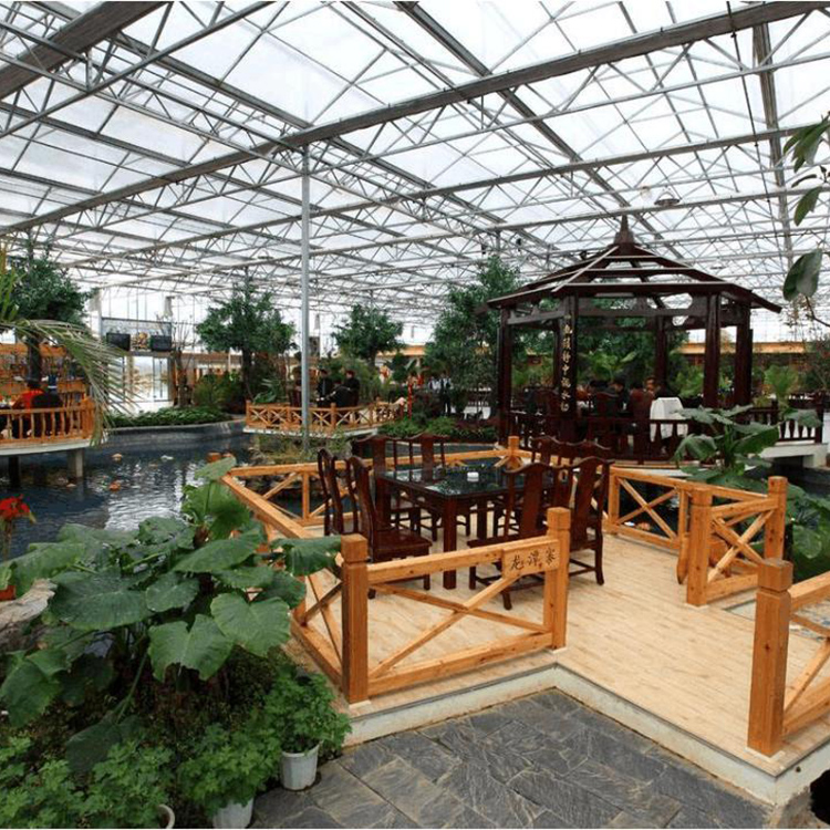 陽光休閑餐廳溫室 玻璃智能溫室大棚 專業(yè)溫室制作廠家