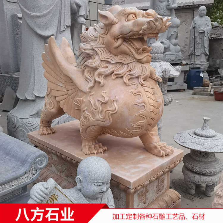 大理石大象 獅子 酒店景區(qū)門口石雕動(dòng)物擺件