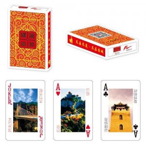 旅游觀光類撲克供應 印刷風景名勝類撲克宣傳 萬豐撲克